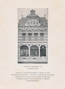 710778 Laatste pagina van het prospectus 'Belangrijke Uitgaven' van Voorheen Caramelli & Tessaro, Utrechtsche ...